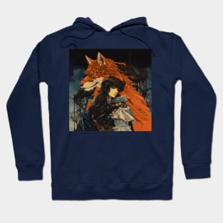 Woman and Fox Yokai Hoodie